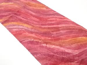 纐纈　葡萄模様織り出し　全通袋帯